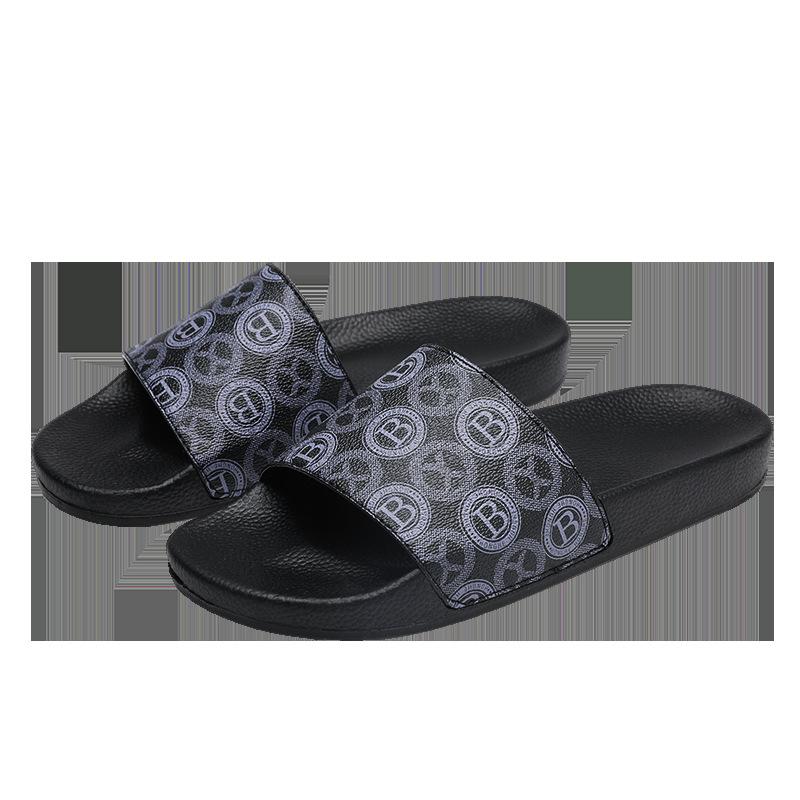 2025 New One-word Slippers Men's Outdoor Sandals Indoor Home Korean Version Non-slip Home Slippers Slippers