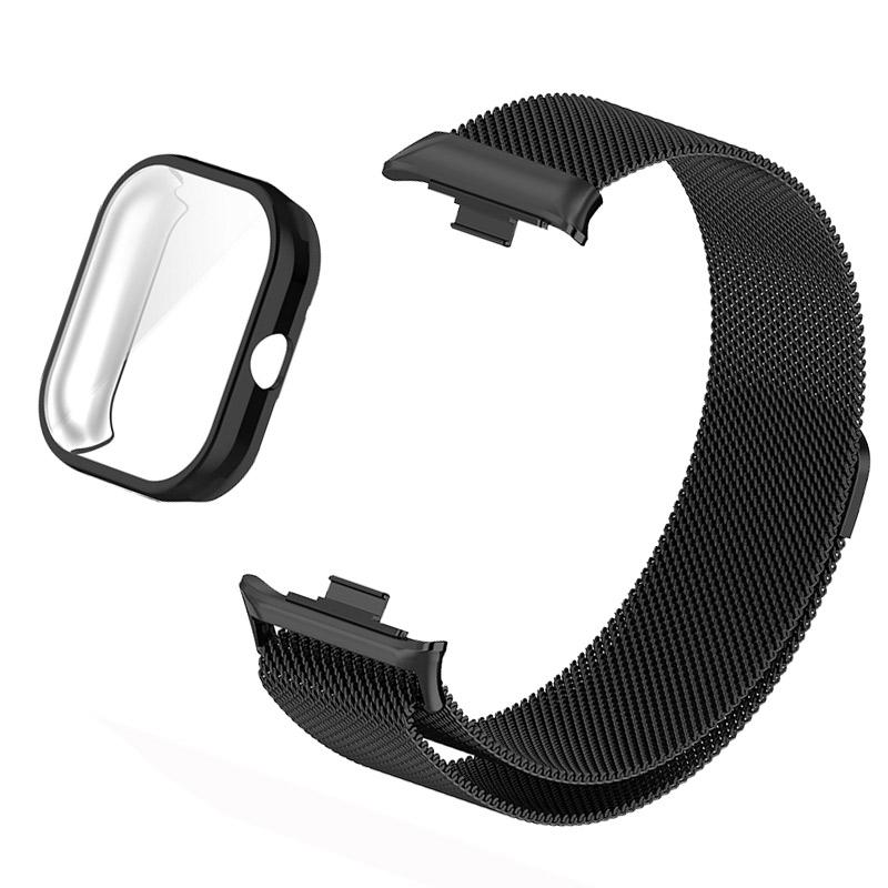 Metal Strap For Redmi Wacth 4 Band With Protector Case Screen Soft TPU Replacement Milanese Magnetic Loop Redmi 4 Xiaomi Mi Band 8 Pro Becaselet