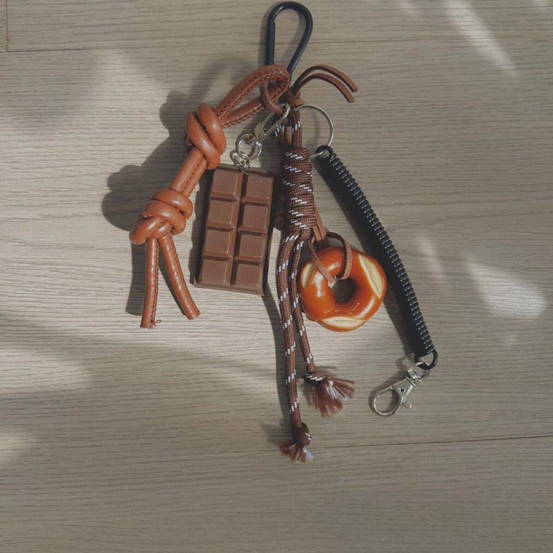Щелочная вода Маленький хлеб Плетение веревка брелок DIY Подвеска Сумка Украшение Подвеска брелок Сумка Детали и аксессуары