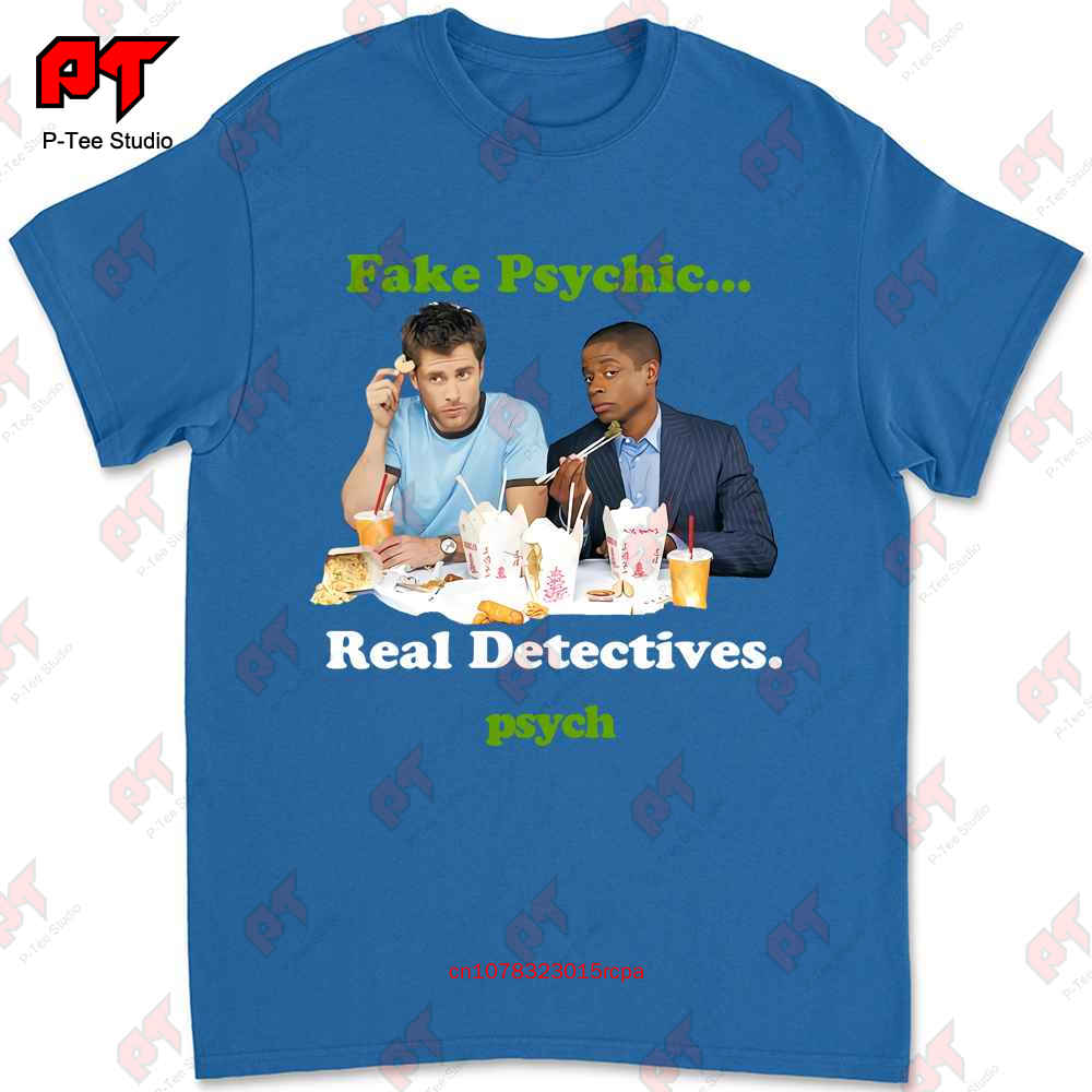 Psych Take Out Gus Shawn White Tshirt 3D47