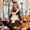 Кафе Лолита Сладкий Аниме Костюм Женский Набор Платья для Ролевых Игр с Ободком