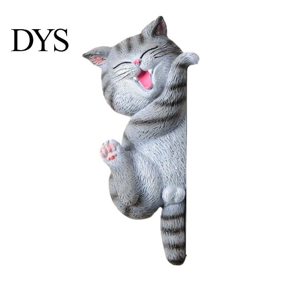 Cartoon Cat Switch Shield 3D Light Sticker, Decorative Resin Wall Plate Cover, Cute Animal Child Safe Cover Stickers, Peel And Stick decorations