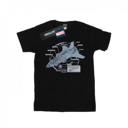 Marvel Mens The Avengers Quinjet Breakdown T-Shirt