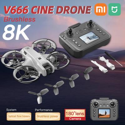 Новый дрон MINI V666 4K Профессиональный WIFI 5G Дрон Обход препятствий Бесколлекторный Удержание высоты Безголовый режим RC Квадрокоптер Игрушки Подарок