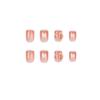 Butterfly Heart Nude & White False Nail Stickers - Removable Manicure Set