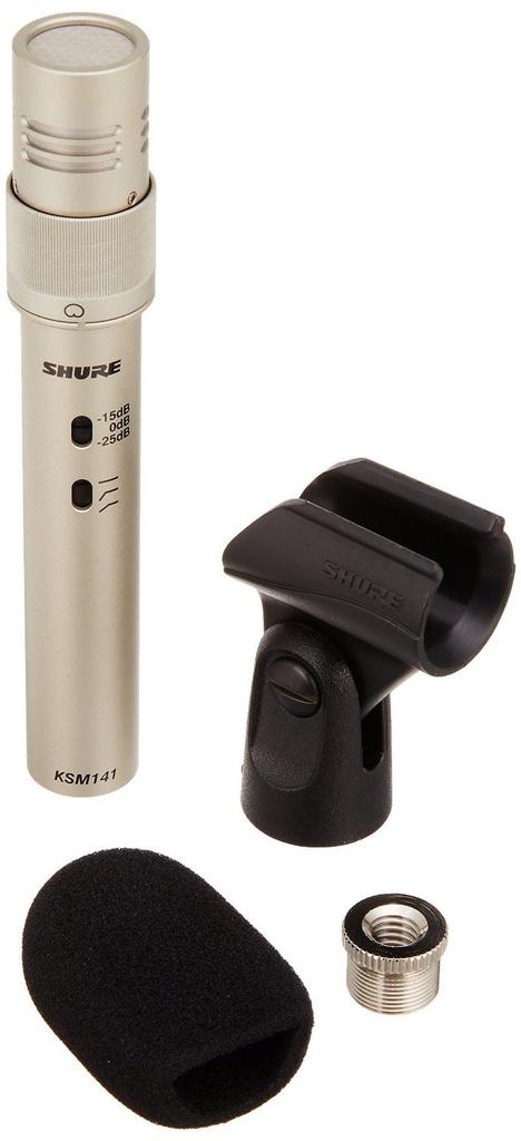 Shure KSM141 Dual Pattern Condenser Microphone and Dual Pattern Instrument Microphone with Warranty KSM141/SL-X 2-Year Manufacturer's