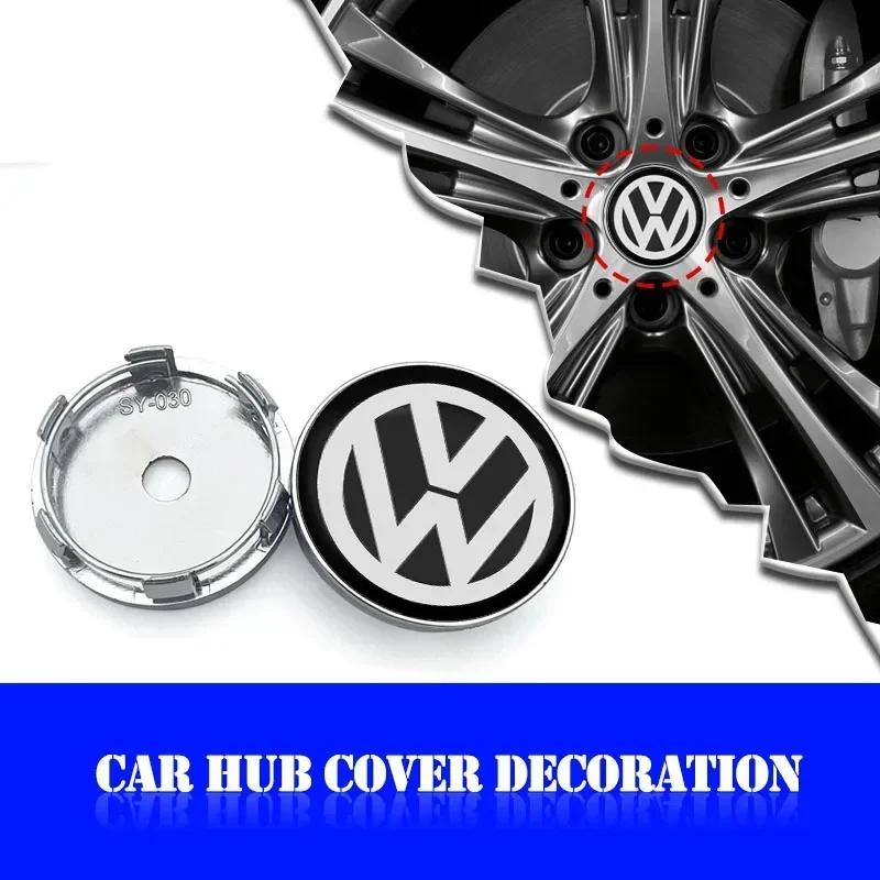 Для Volkswagen VW 4 шт. 56/60 мм Автомобильный значок Колпачки ступицы колеса Дисковые колпаки Автоаксессуары Для Volkswagen Golf-5 6 7 Jetta Lavida