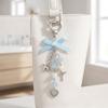 Bowknot Heart Beaded Pendant Star Beaded Lanyard Y2k Heart Keychain  Women Accessories