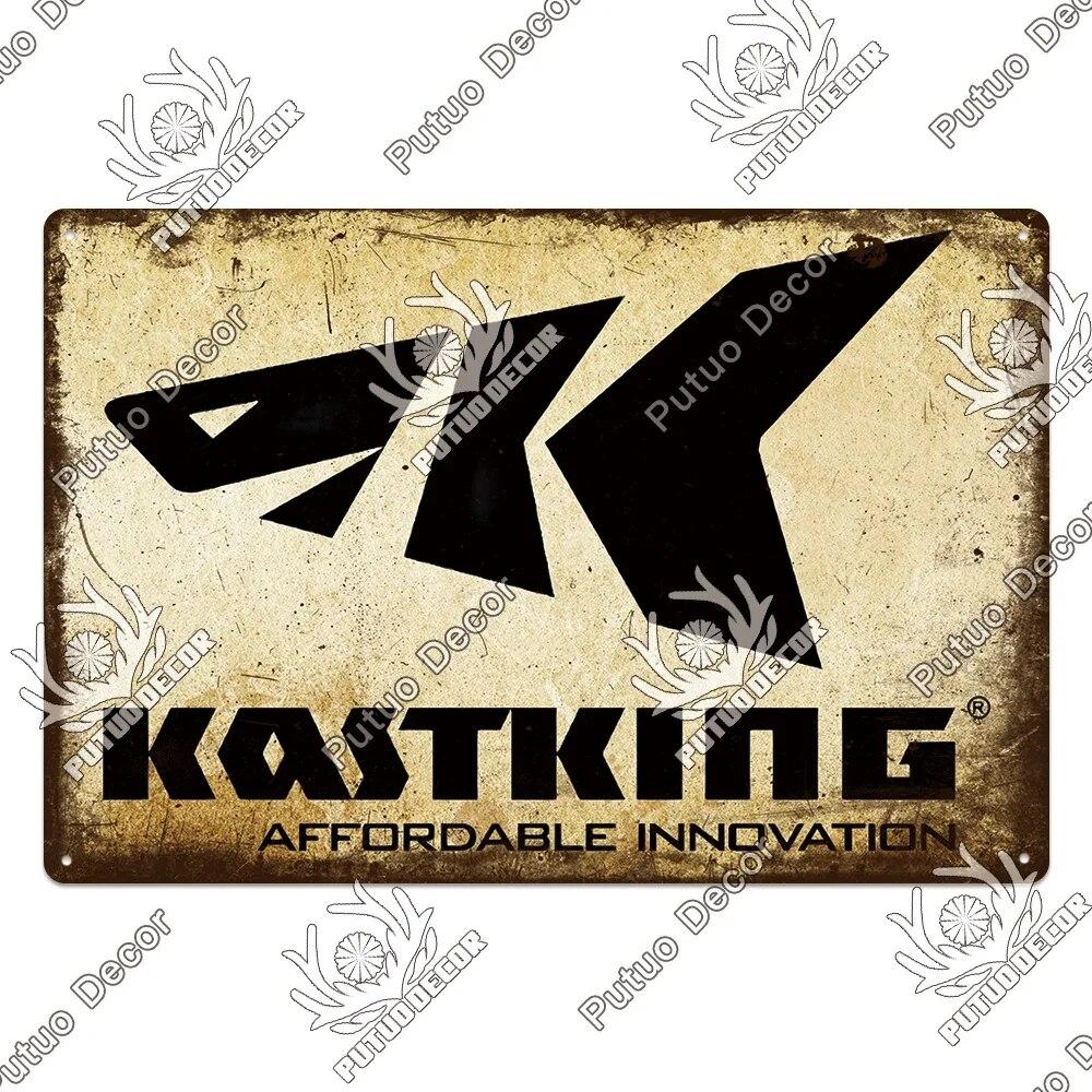 Putuo Decor Fishing Gear Retro Tin Sign Plaque Metal Plate Vintage Wall Art Poster Decoration for Tackle Shop Home Iron Painting