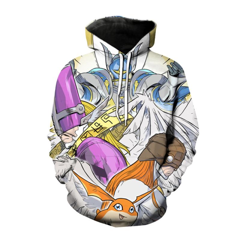 Осень-зима толстовки с капюшоном в стиле аниме Digimon Adventure 3D принт толстовка для мужчин и женщин модный пуловер с капюшоном цифровые монстры пальто унисекс