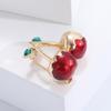Blucome Эмалированные кремовые броши с вишней для женщин, унисекс, фрукты, летняя вечеринка, офисная брошь, булавки, подарки