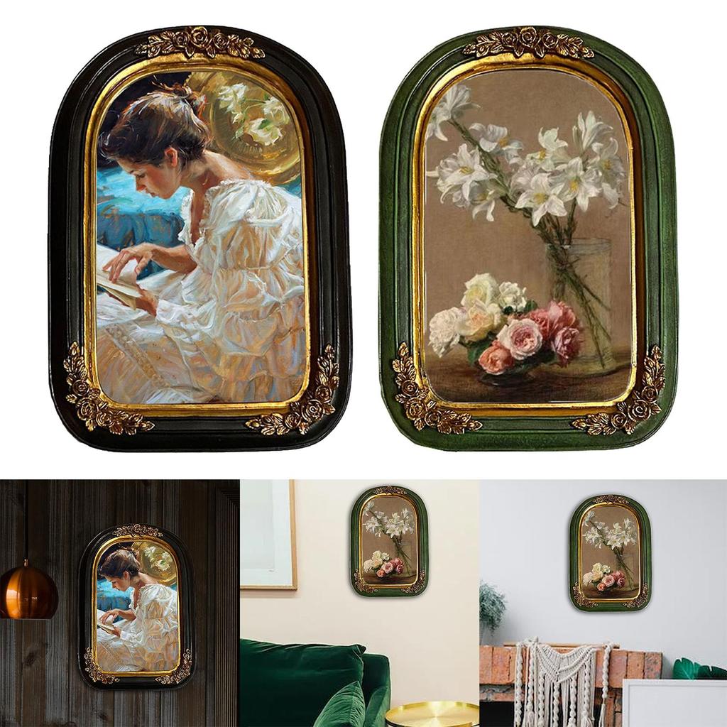 Polyresin Picture Display Frame Wall Hanging Old Fashioned Elegant Gift Accessories Outer Frame 17Cmx24cm Photo Gallery Art