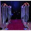 S-Shaped Crystal Acrylic Bead Curtain with Rotating Aisle Marker for Weddings