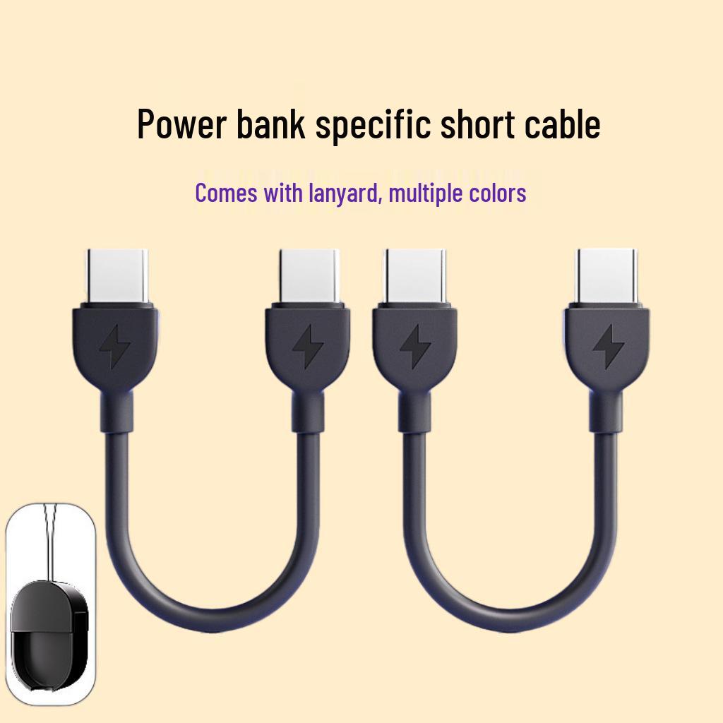 Быстрый кабель для передачи данных, совместимый с Apple: Двойная USB-C и брелок Power Bank Ремешок