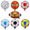 2 шт. Фестивальные воздушные шары Надувные Легкие Несколько узоров с мячами Многостильные Многоразовые Украшения Алюминиевые Спортивной тематики Счастливые Фестивальные воздушные шары