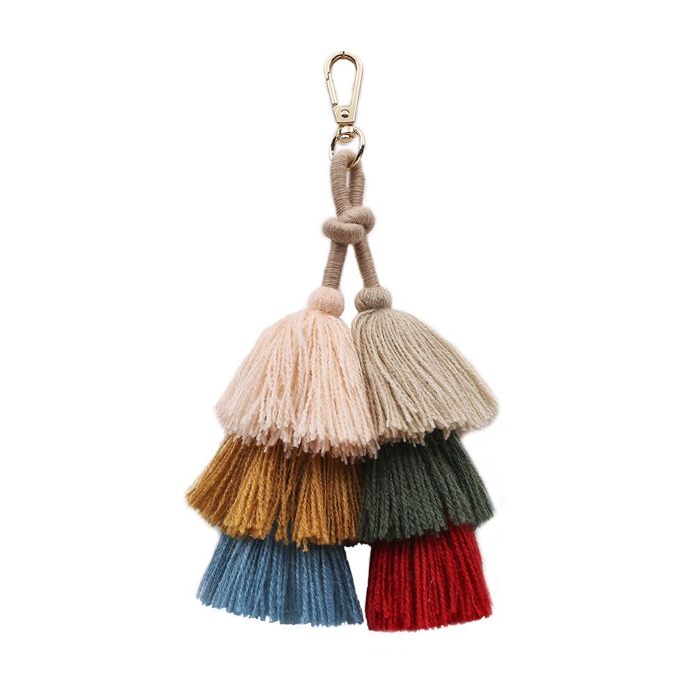 Boho Tassel Weave Ethnic Pendant Keychain