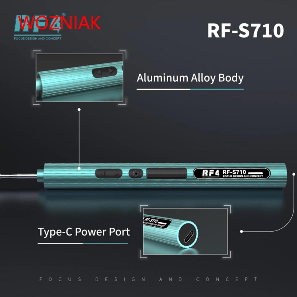 RF4 RF-S710 Паяльник с контролем температуры в реальном времени C210 Прецизионный наконечник Алюминиевый корпус для пайки материнских плат телефонов
