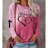 2025 Autumn & Winter Women's New Casual Crew Neck Long Sleeve Top 3D Love Pattern