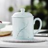 Керамическая офисная кружка Jingdezhen с крышкой и ручкой