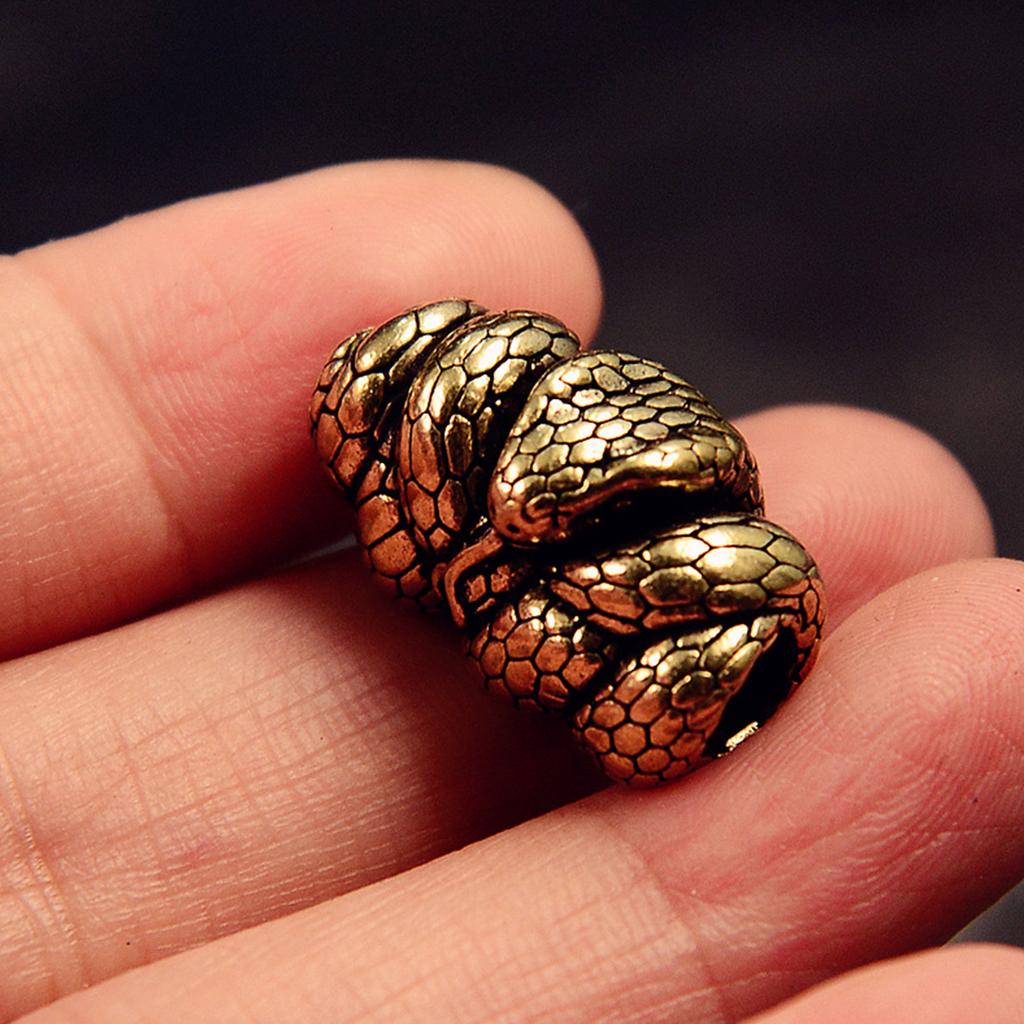 Serpent Brass Beads DIY Jewelry Making Kit Vintage Craft Accessories For Bracelets Necklaces Unisex Gift