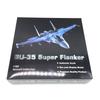 1:100 Metal Blue SU-35 Super Flanker Heavier Aircraft Model Simulation Fighter Aviation Military Science Display Model