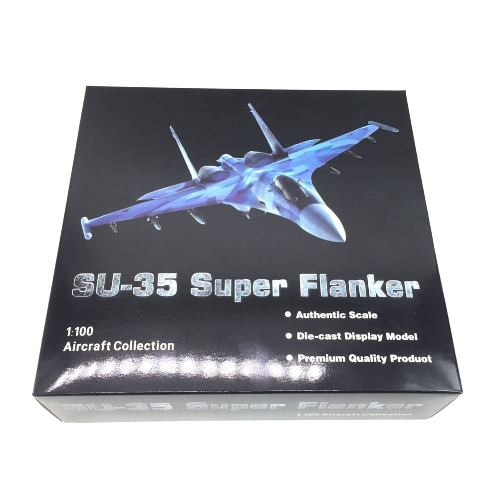 1:100 Metal Blue SU-35 Super Flanker Heavier Aircraft Model Simulation Fighter Aviation Military Science Display Model