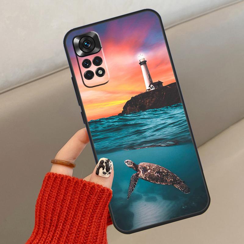 Милый Мультяшный Чехол с Черепашками Для Xiaomi Redmi Note 14 10 11 12 13 15 Pro Plus Чехол Для Redmi 15 14C 10C 12C 13C 15C