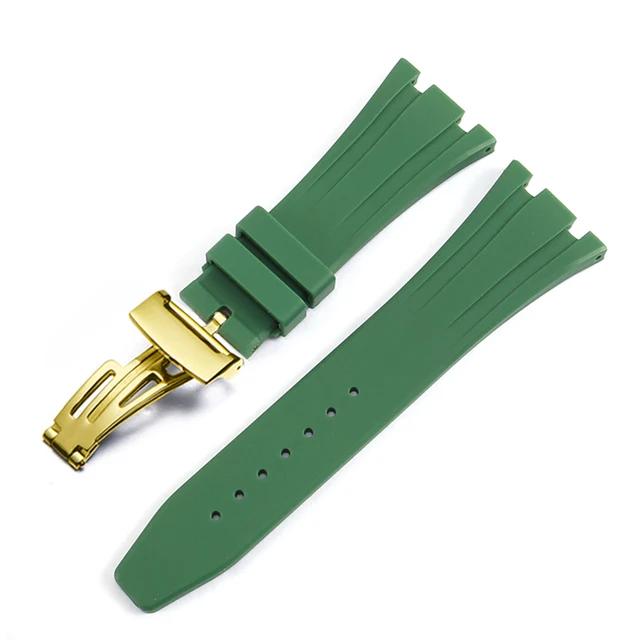 Silicone Watch Band for AP Aibi 15400 Royal Oak Series Waterproof Rubber Watch Straps Men Bracelet Accessories 26mm 27mm 28mm