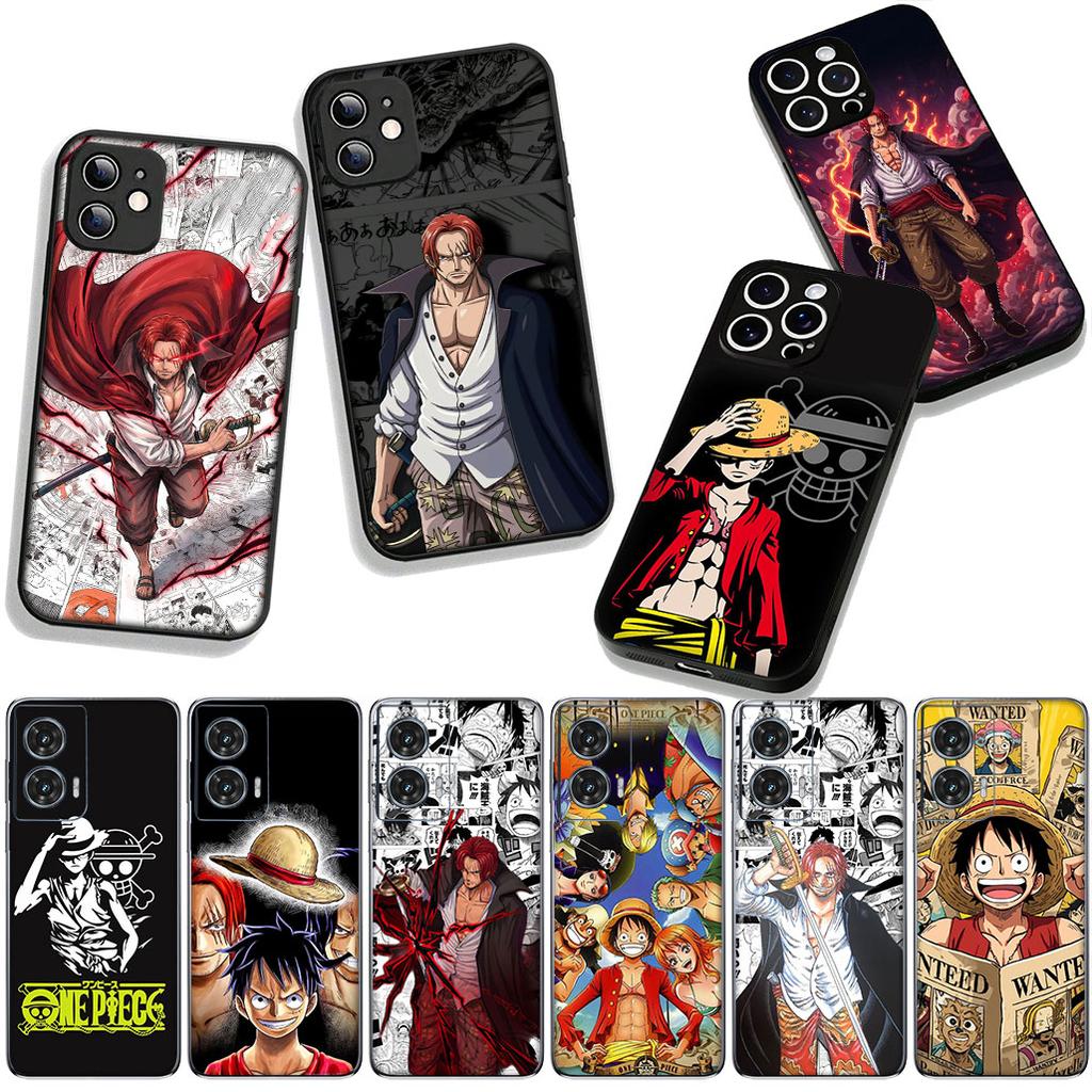 Anime Shanks Luffy One Piece for Motorola Moto G54 G05 G24 G55 G75 G85 G15 G57 G86 Power Edge 50 30 Ultra Fusion neo Pro Case