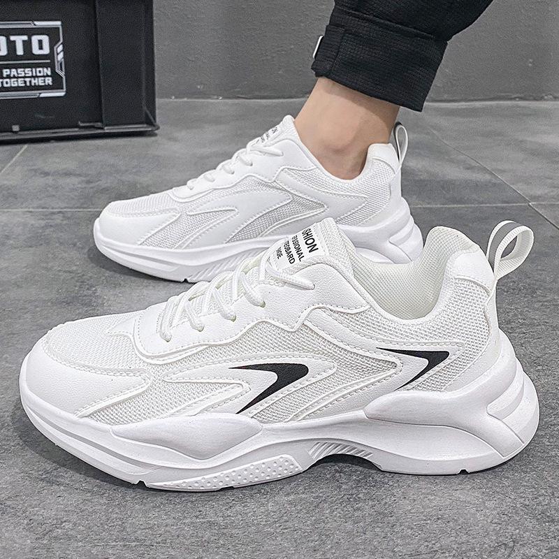 Luxury 2024 Summer Breathable and Comfortable Running Sneakers Thick Sole Student Men's Trendy Versatile Mesh Casual Shoes
