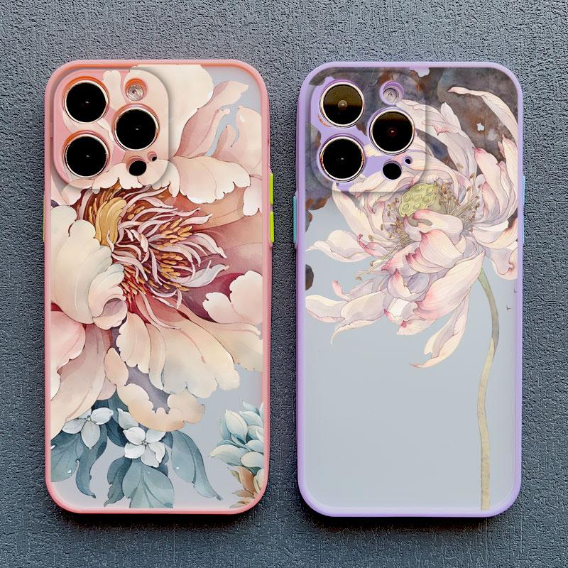 Винтажный Цветочный Чехол Для Телефона Для iPhone 12 11 13 Pro Max Mini 16 15 14 Pro Max X XR XS 8 7 14 15 Plus SE Бабочка Растение Задняя Крышка