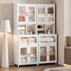 Storage Cabinet Stackable Storage Containers with Wheels, Folding Storage Boxes, Collapsible Storage Bins, Closet Organizers and Storage