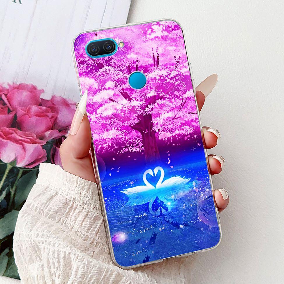 Clear For Oppo A12 CPH2077 CPH2083 Cover For Oppo A12 Case Luxury Butterfly Love Fashion Flowers Cool Lion Cute Painted