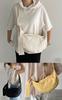 210NOUVE Soft Faux Leather Half Moon Shoulder Bag, Ivory [55K210G344-19]