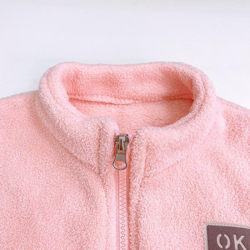 Комплекты Осень Зима Теплые Флисовые Костюмы Кардиган Брюки Наряды Мальчики Девочки Домашняя одежда