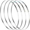 4-Pack 12-inch adjustable 304 stainless steel throat hoop suitable for diameter 11.4-12 inches 289-311