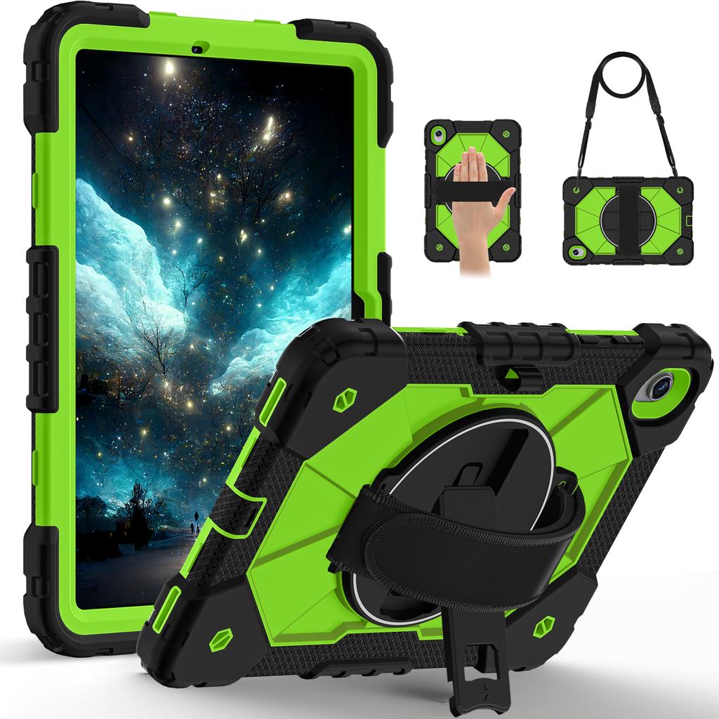 Противоударный защитный чехол для планшета Heavy Defense Armor для Samsung S11 S10 S9 FE A11 A9 Plus A7 Lite со шнурком Толстый Противоударный с вращающейся подставкой-крышкой