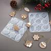 Christmas Elk Mold  Christmas Tree Pendant Snowflake Keychain Decoration Car Pendant Silicone Mold for Party Decor