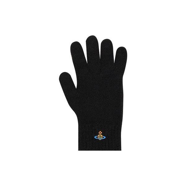 Черные перчатки Vivienne Westwood с логотипом Orb 8202003b K006a N401