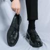 Men Luxury Brand Business Formal Loafers Slip-on Shoes Fashion Alligator Pattern British Style Men Leather Shoes Moccasins Flats