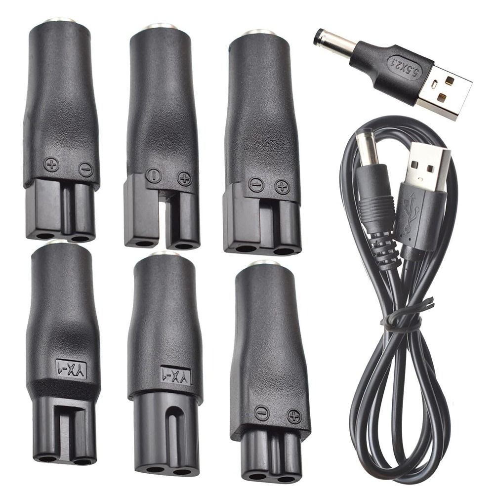 8 шт./набор Двойное отверстие/Одинарный слот Машинка для стрижки волос DC Преобразователь Блок питания Интерфейс преобразования Вилка