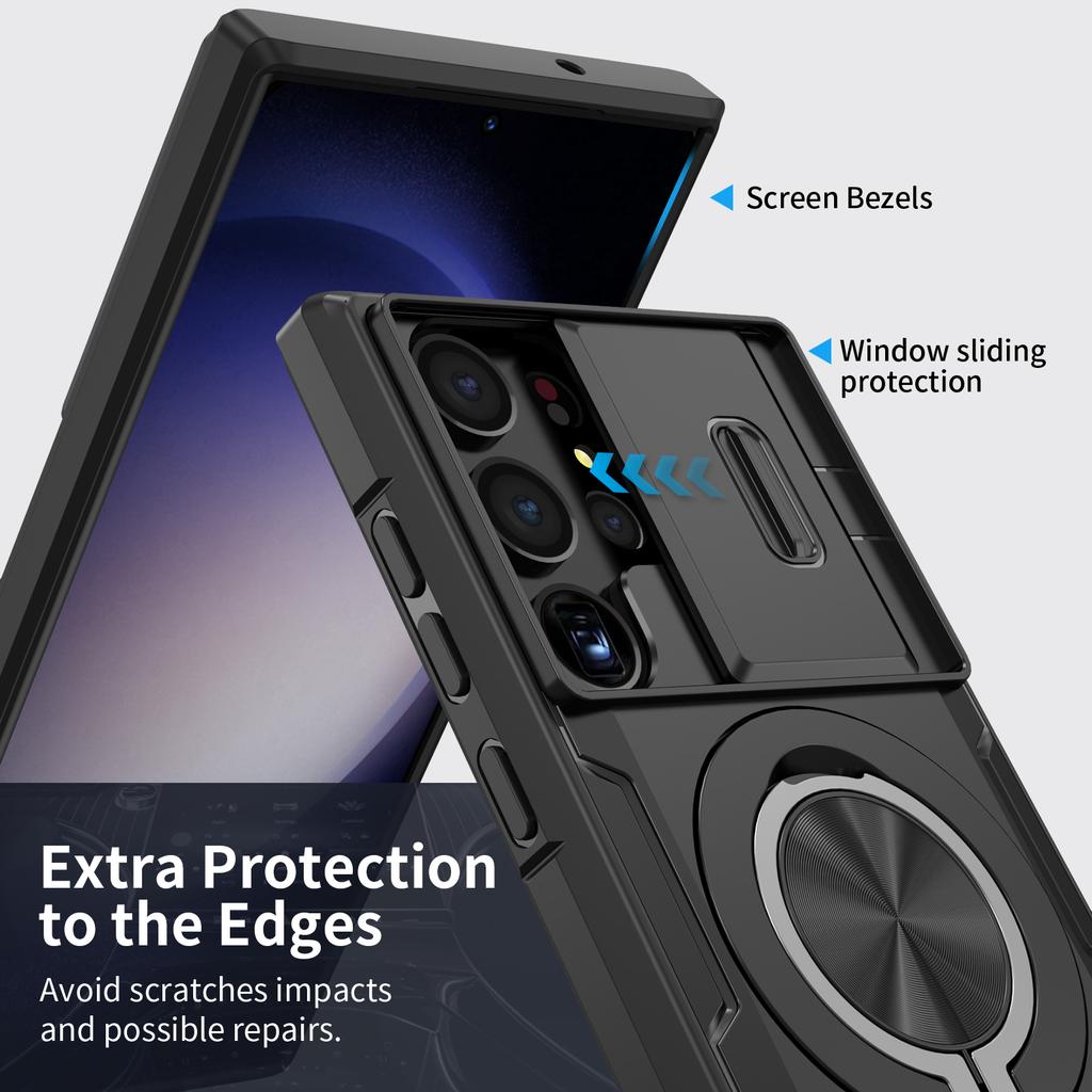 Finger Ring Holer Strong Magnetic Case for Samsung Galaxy S25 Ultra S22 S26 Plus S23 S24 Ultra A17 5G A56 A16 A15 A36 A26