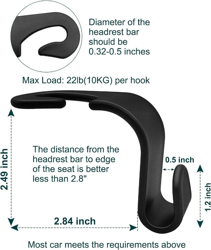 1/2/4/8 шт. Универсальный автомобильный крючок для подголовника на заднем сиденье автомобиля, крючок для кошелька, автомобильный крепеж, вешалки, аксессуары для хранения вещей в автомобиле