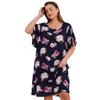 Летние свободные ночные рубашки с коротким рукавом большого размера для женщин