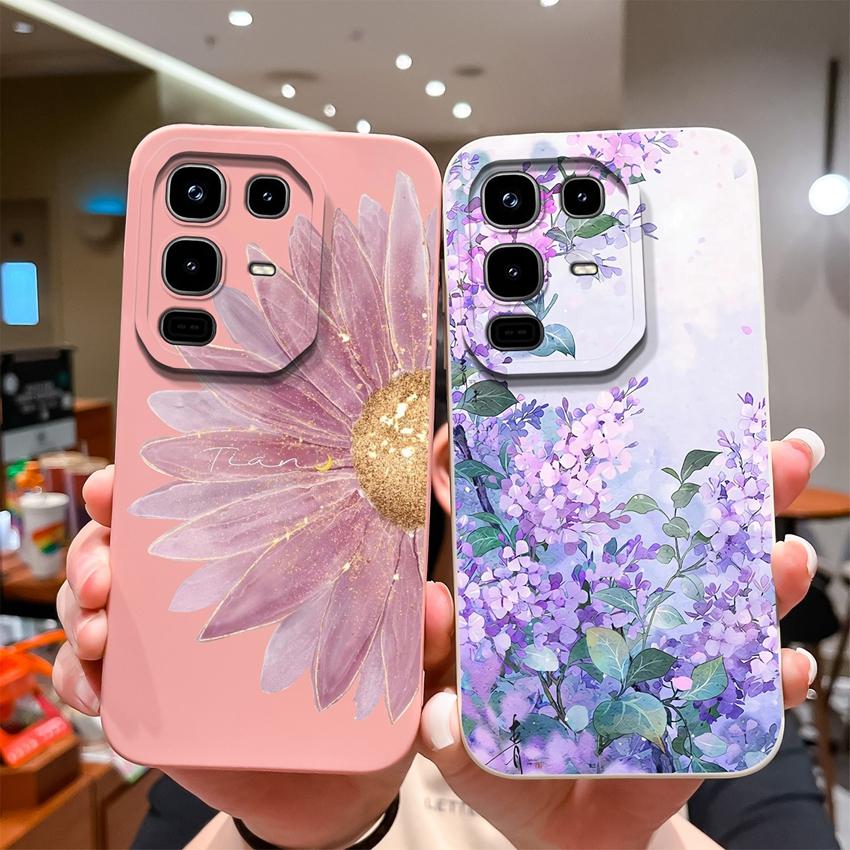 Для телефона Infinix Note 50 Pro Plus 40 50x Модный чехол с узорами «Звездное небо» и «Кот», Гладкий жидкий силикон, Высококачественный противоударный чехол для Infinix