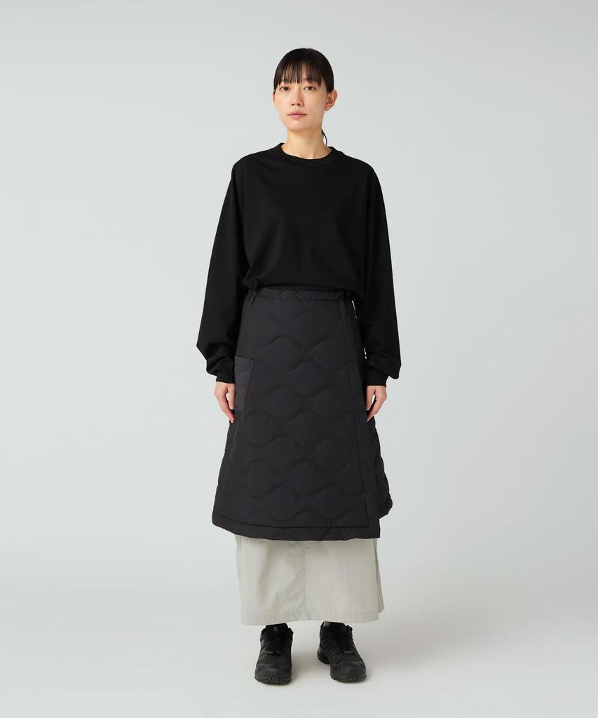 Snow Peak Seamless Quilted Down Wrap Skirt Skirt Bottoms Black 2 SK-25AW004 Women's