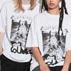 Uniqlo X Louvre Коллаборация Весна/Лето 2023 Круглый вырез Графический принт Свободный крой Короткий рукав Футболка Унисекс Топы Белый 456301-00