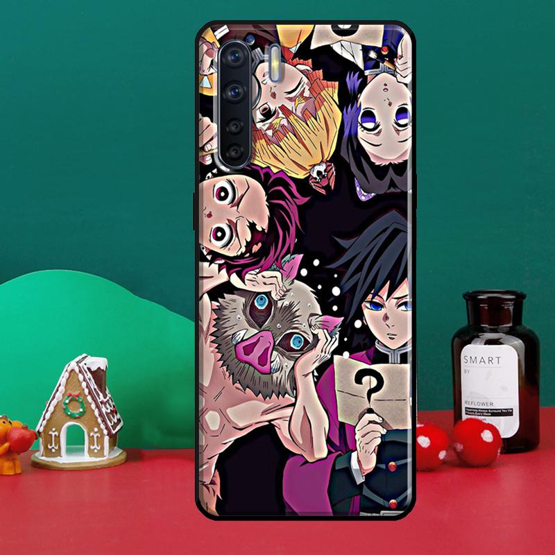 Чехол для телефона Kimetsu No Yaiba с аниме для OPPO Reno 5 Lite 2Z 2F A5 A9 A53 A31 2020 A52 A72 A91 A83 A15 A94 A74 A54