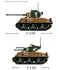 Sluban 715 шт. M4A3 средний танк модель кирпичи WW2 классический армейский бронированный танк фигурка строительные блоки набор DIY игрушки для детей подарки