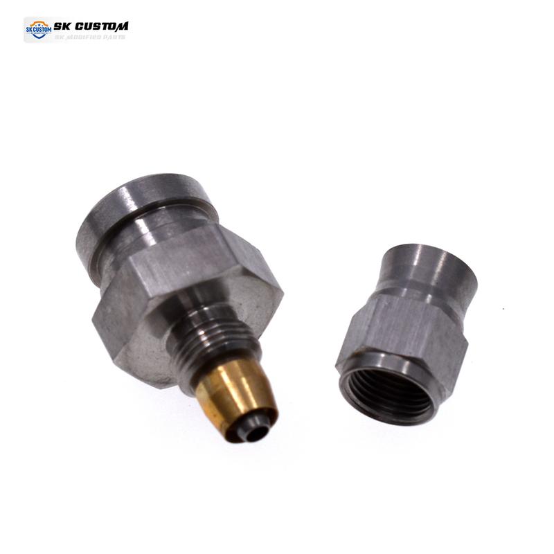 SK CUSTOM AN3 Car Motorcycle Motor Bike Hydraulic Brake Oil Hose Line Fitting M10*1.0/1.25 Stainless Steel PTFE Hose End Adapter